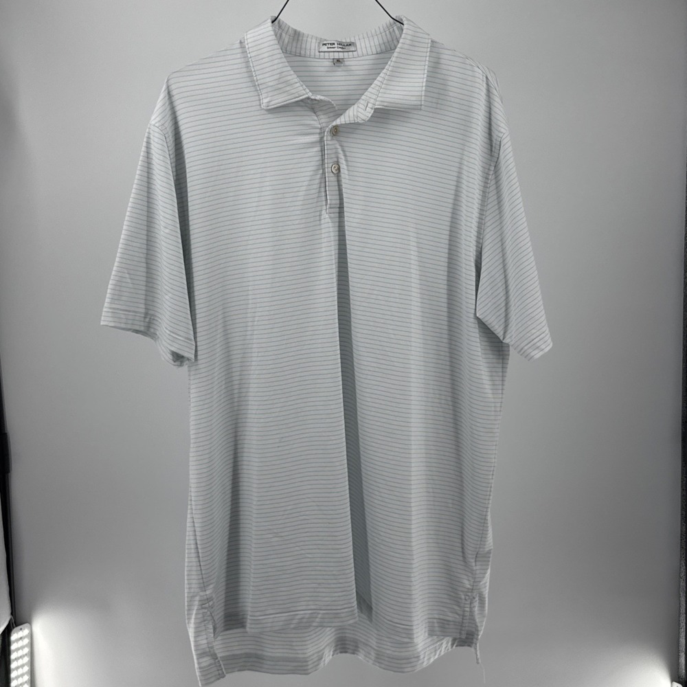 Peter Millar Summer Comfort Stretch Golf Polo Shirt Striped Mens XL NO LOGOS!